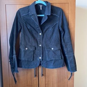 Free People navy suede jacket